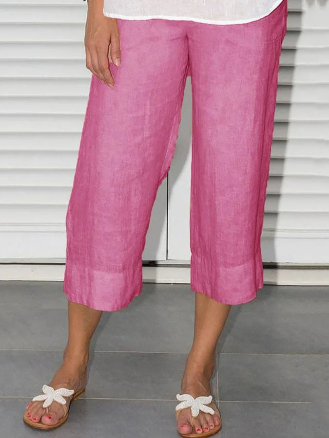 Ana | Lässige und stylische Leinen Hose mit weitem Bein