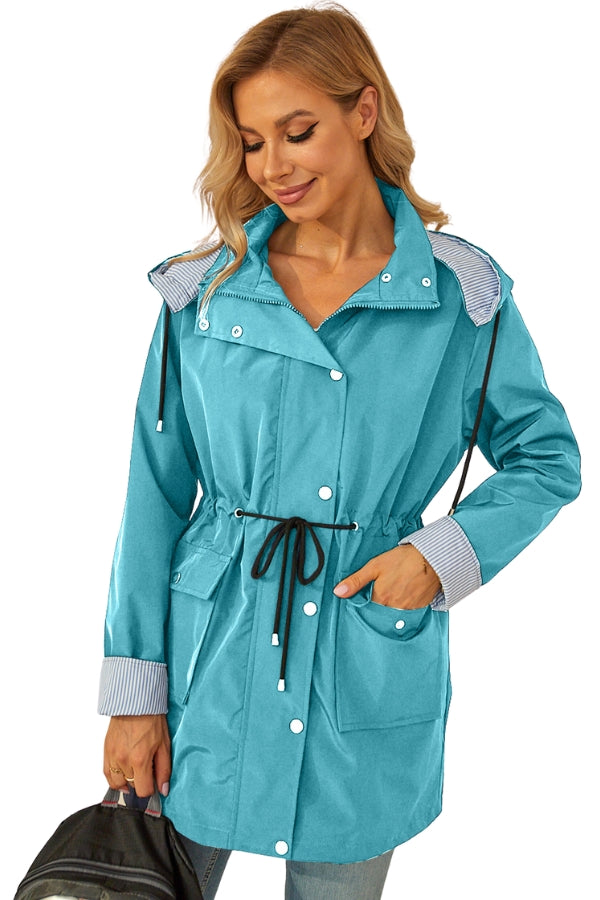 Windbreaker | Wasserdicht mit Streifen und Kapuze