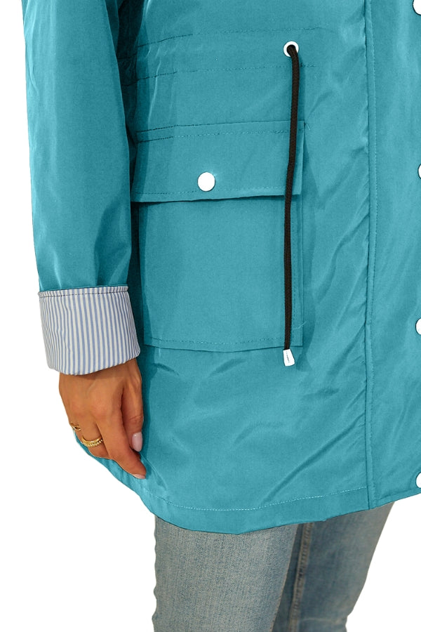 Windbreaker | Wasserdicht mit Streifen und Kapuze