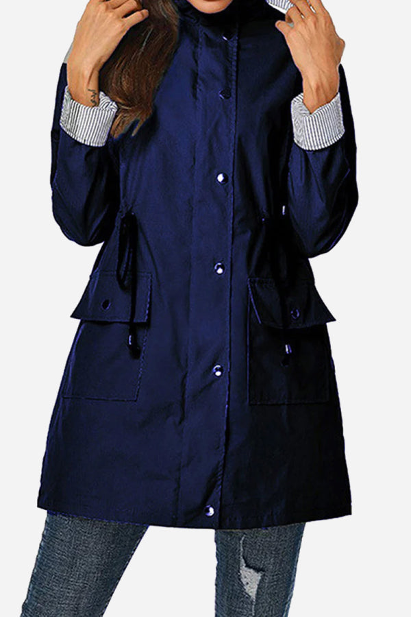 Windbreaker | Wasserdicht mit Streifen und Kapuze