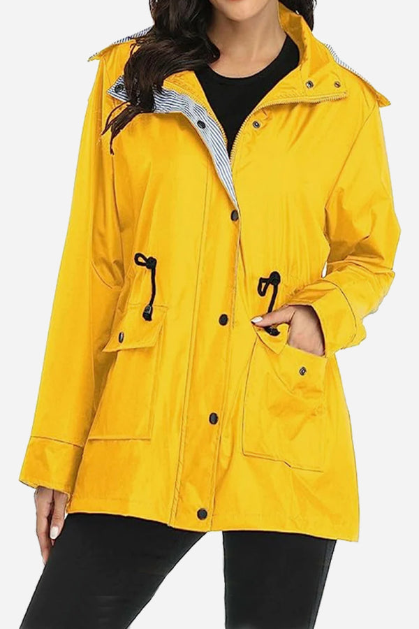 Windbreaker | Wasserdicht mit Streifen und Kapuze