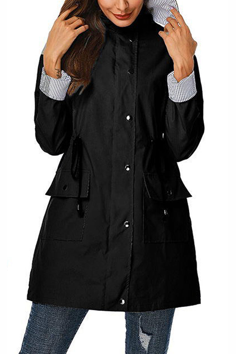 Windbreaker | Wasserdicht mit Streifen und Kapuze