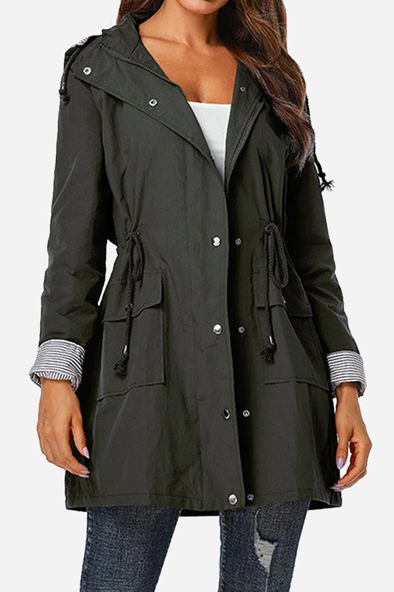 Windbreaker | Wasserdicht mit Streifen und Kapuze