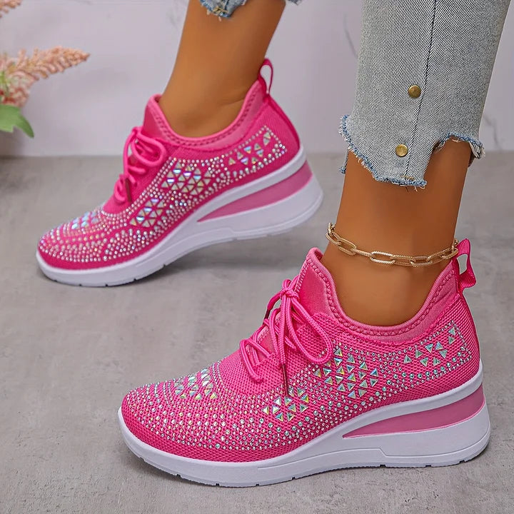 Elena | Orthopädische Sneakers mit Strasssteinen