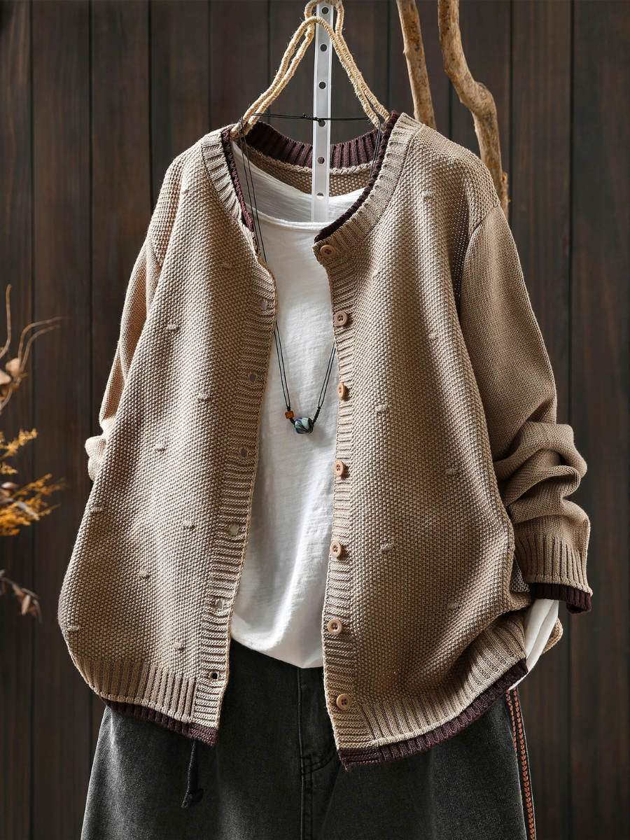 Nora | Feinstrickcardigan mit dekorativer Struktur