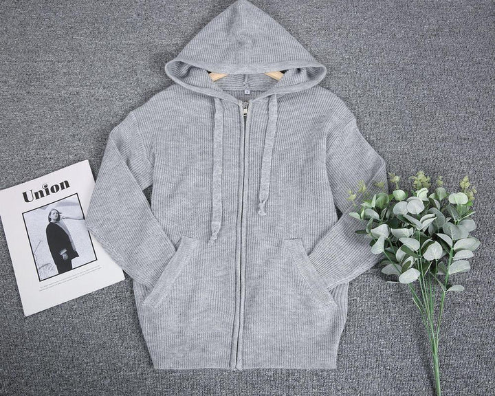 Kapuzenpullover mit Reißverschluss und Taschen