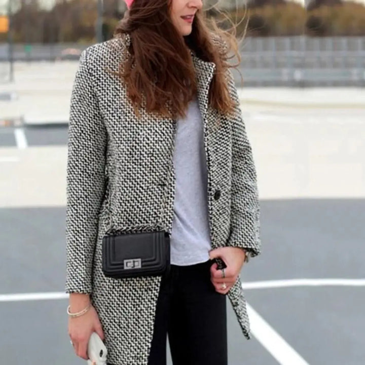 Vanessa | Elegante lange Jacke im Midi-Schnitt