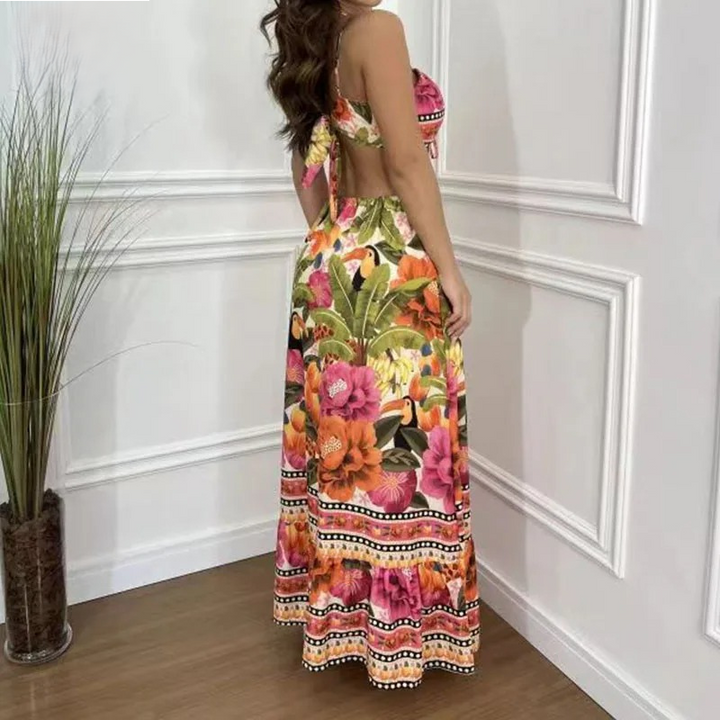 Noor | Langes Kleid mit zartem Blumenmuster