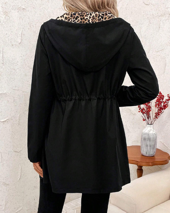 Elena | Wendbarer Damenmantel mit Leopardenprint