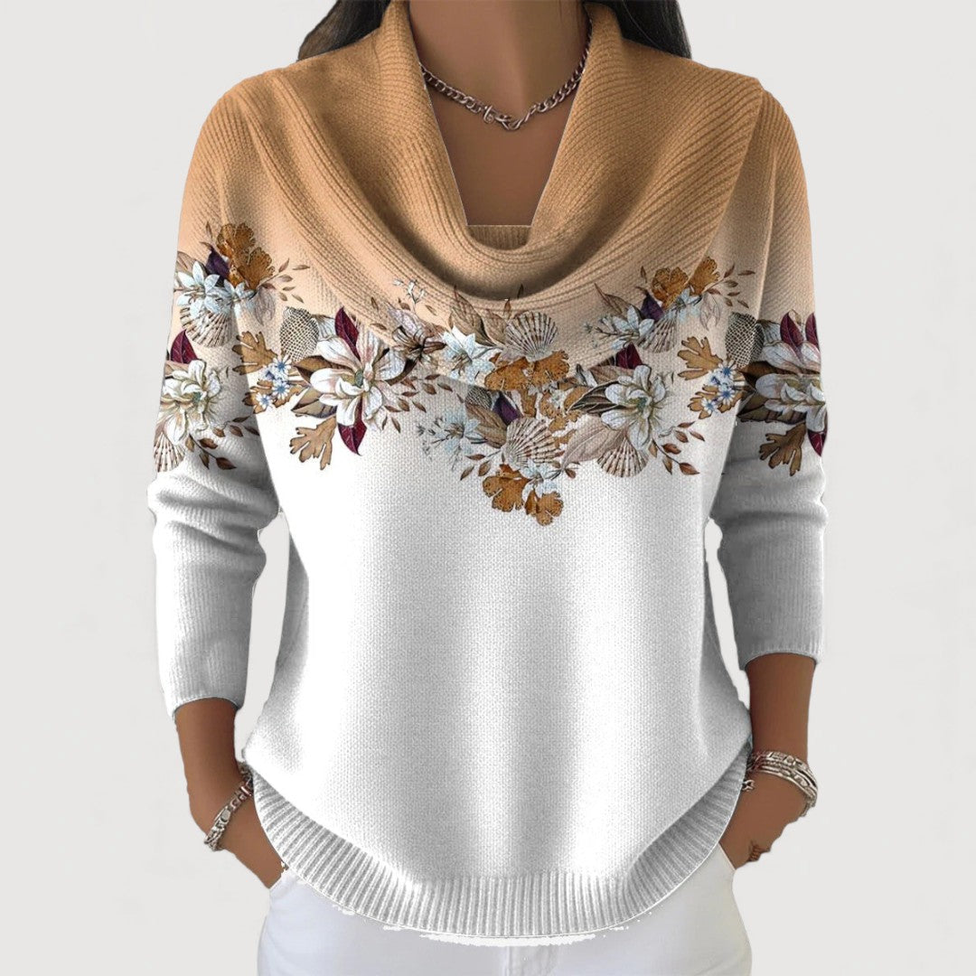 Lena | Damen Pullover mit Blumen stilvoll & zeitlos