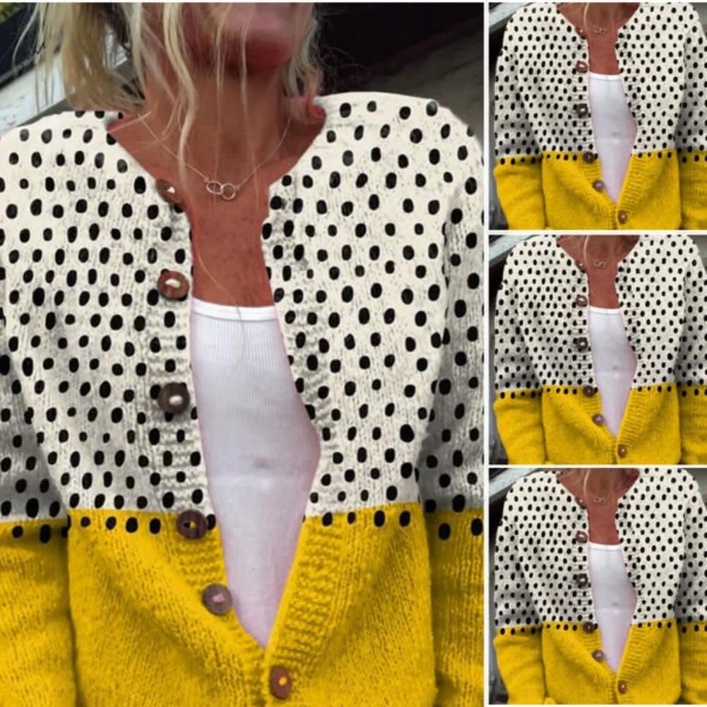 Mira | Damen Strickjacke mit geometrischem Muster