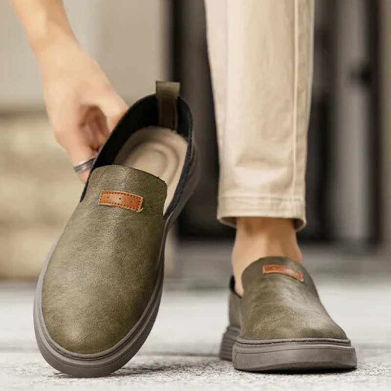 Echte Leder Slipper im venezianischen Stil