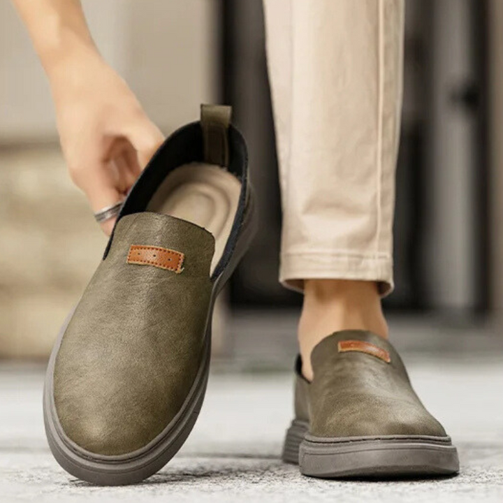 Echte Leder Slipper im venezianischen Stil