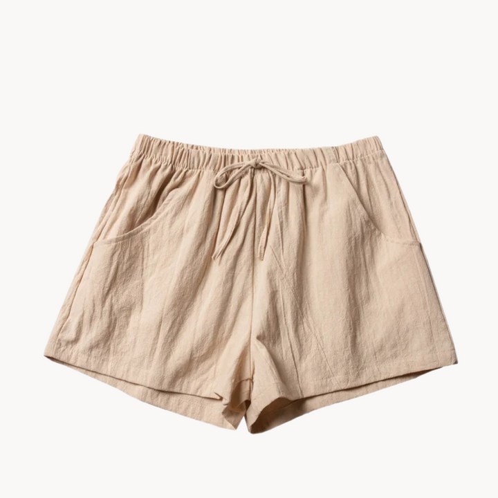 Elara | Leinen Shorts mit schrägen Taschen