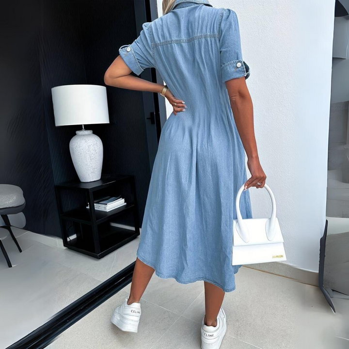EVIE | Denim-Diva-Modedress mit elegantem Schnitt