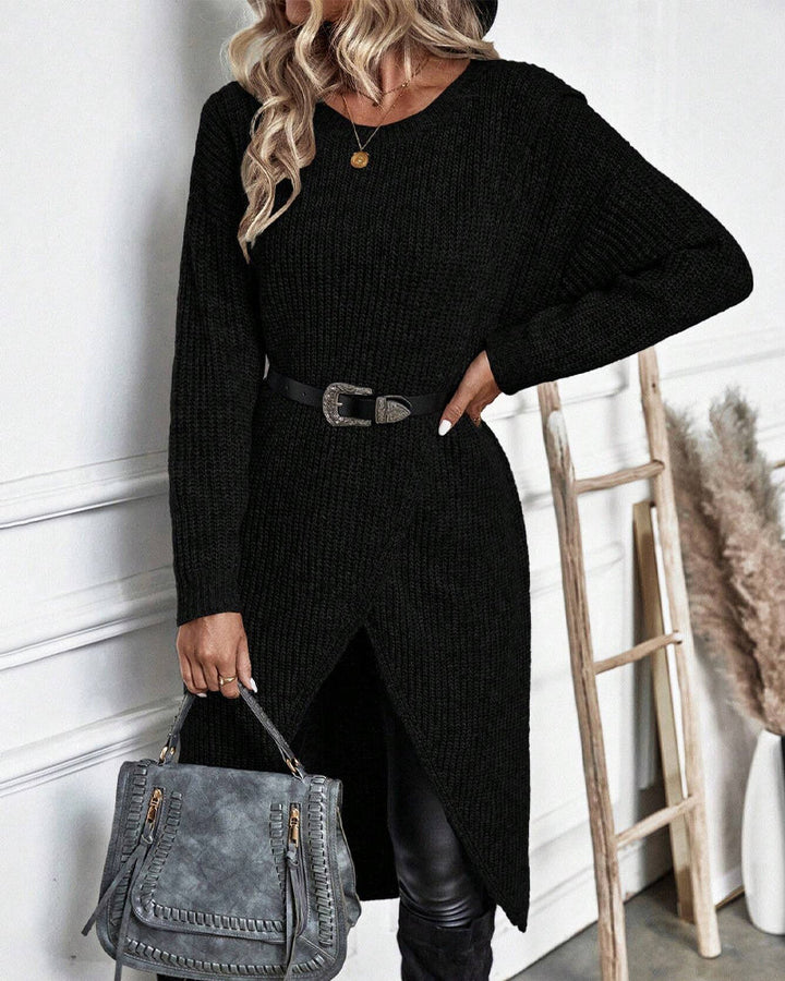 Elin | Stilvolles Strickkleid Damen lang & bequem tragbar