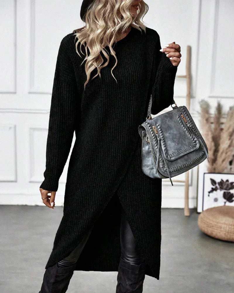 Agnes | Langer Damenpullover im modernen Oversize-Stil