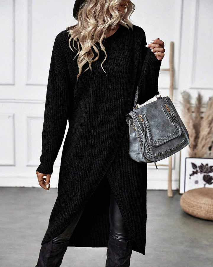 Elin | Stilvolles Strickkleid Damen lang & bequem tragbar