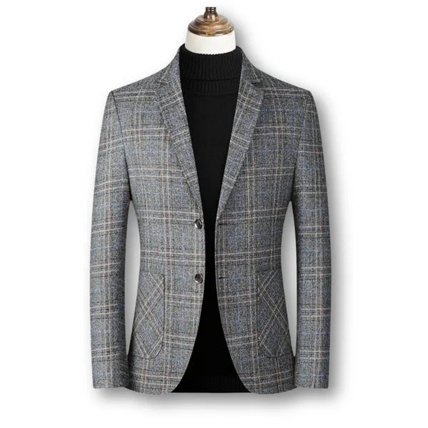 Lukas | Eleganter Herrenblazer im Tartan-Stil