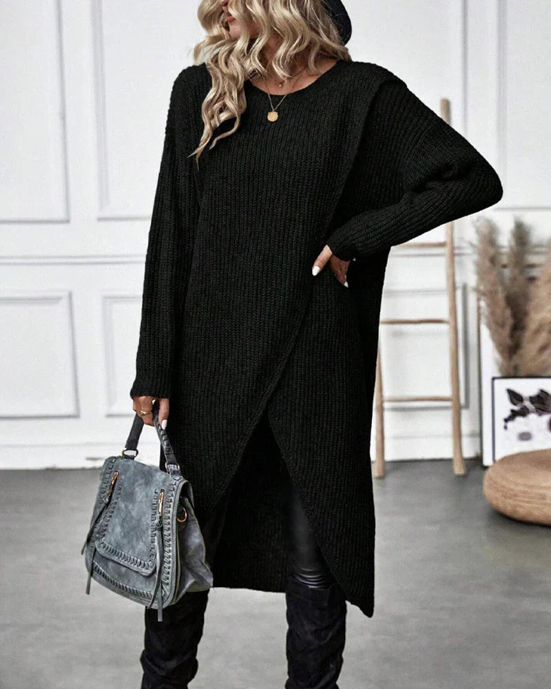 Agnes | Langer Damenpullover im modernen Oversize-Stil