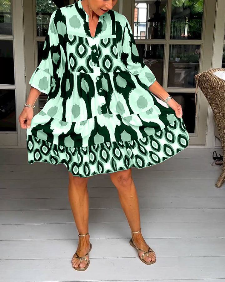 Karen | Bedrucktes Kleid mit floralen und modernen Mustern