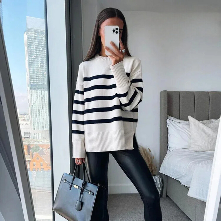 Noémie | Lässiger Pullover mit Streifenmuster