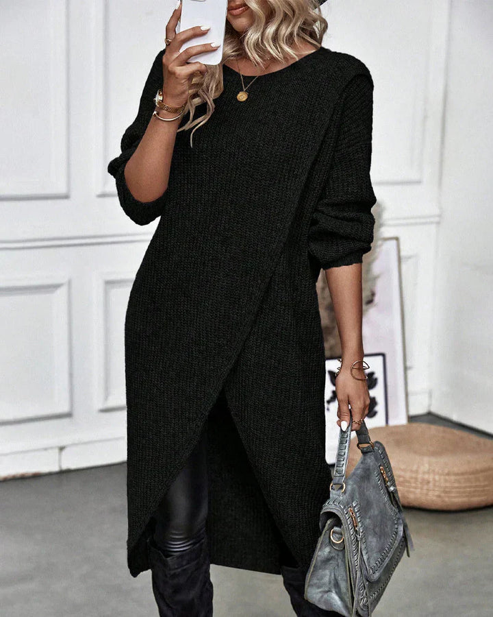 Agnes | Langer Damenpullover im modernen Oversize-Stil