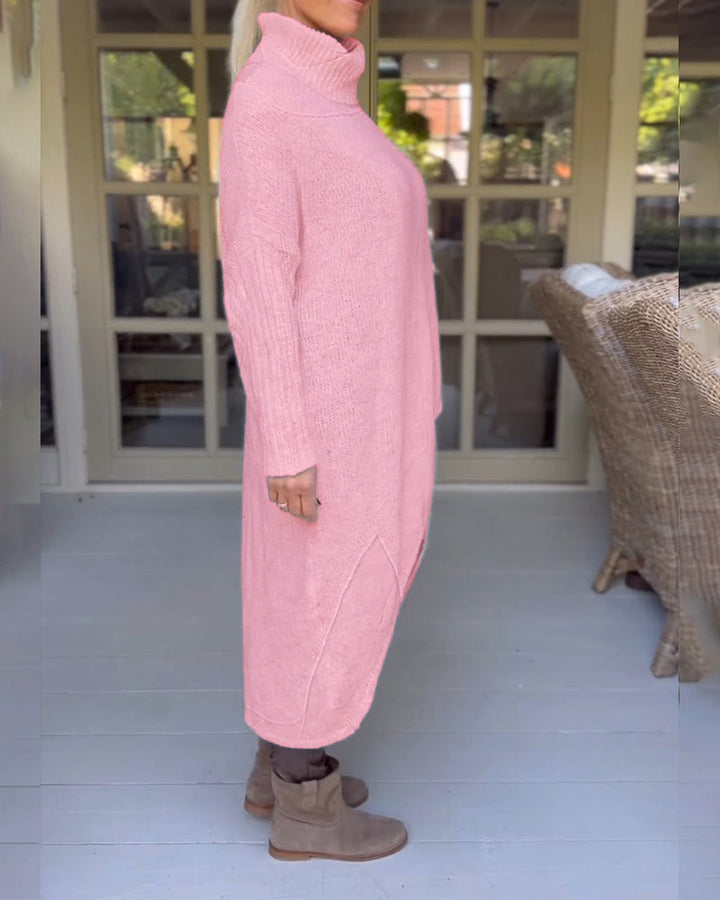 Hannah | Kuscheliger Pullover mit Stehkragen und Ärmeln