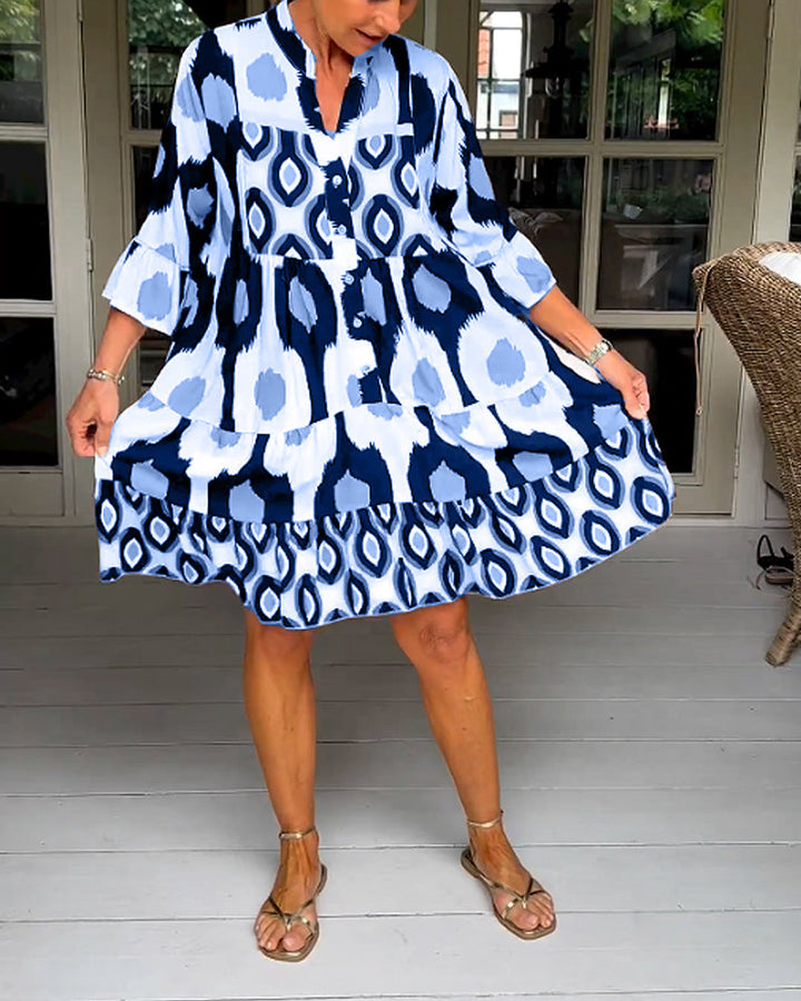Karen | Bedrucktes Kleid mit floralen und modernen Mustern