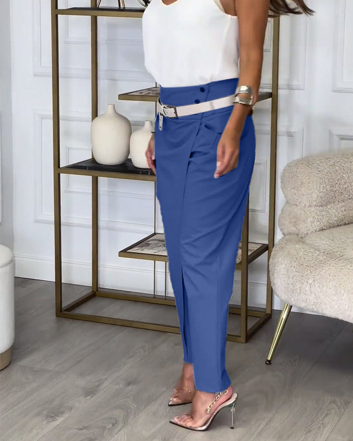 Mila | Hose mit modischem Gürtel und weitem Bein