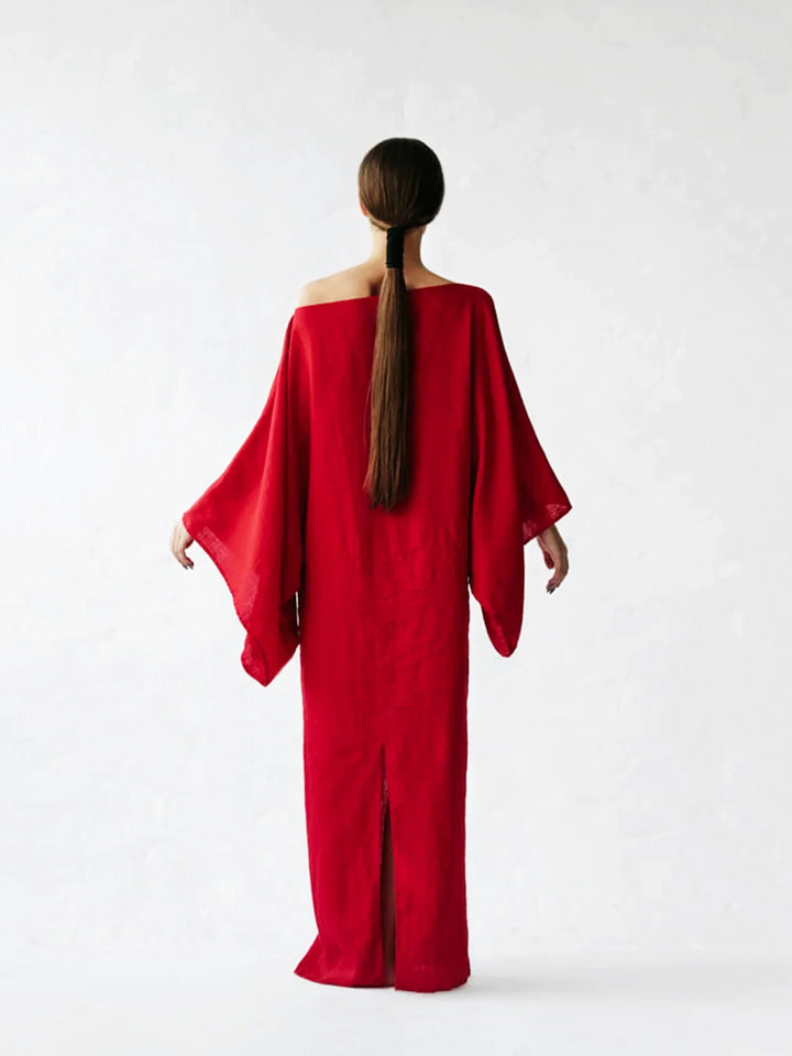 Marjon | Luftiges Leinen-Kimono-Kleid