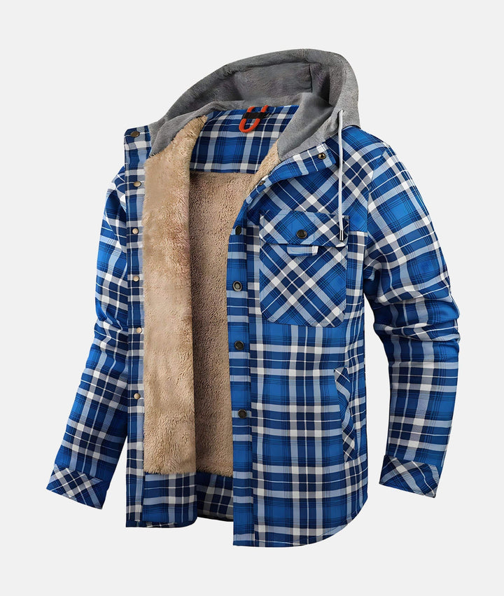 Gefütterte Jeansjacke für Herren mit Reißverschluss