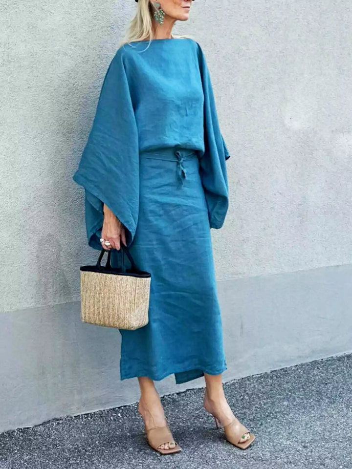 Marjon | Luftiges Leinen-Kimono-Kleid