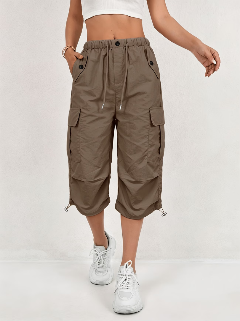 Greta | Dreiviertel Cargohose Damen Casual Chic