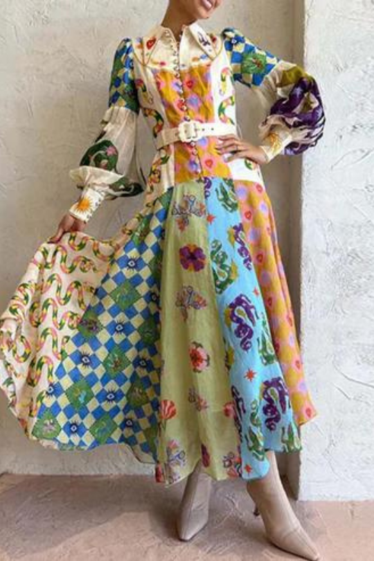 RICA | Kleid mit femininen Puffärmeln