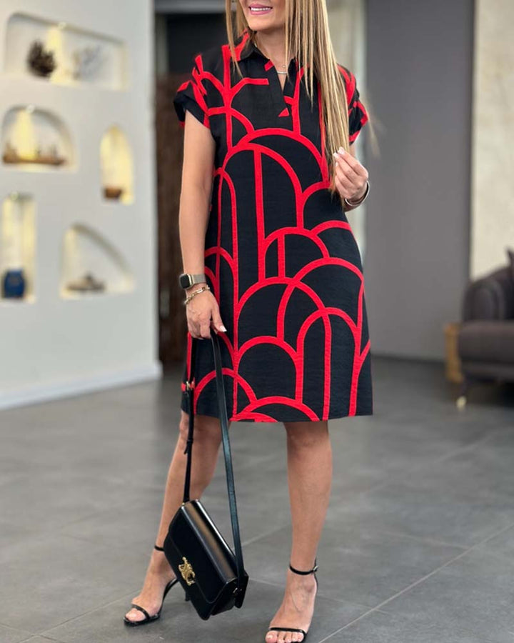 Aleydis | Midikleid mit Klappärmeln aus Leinen