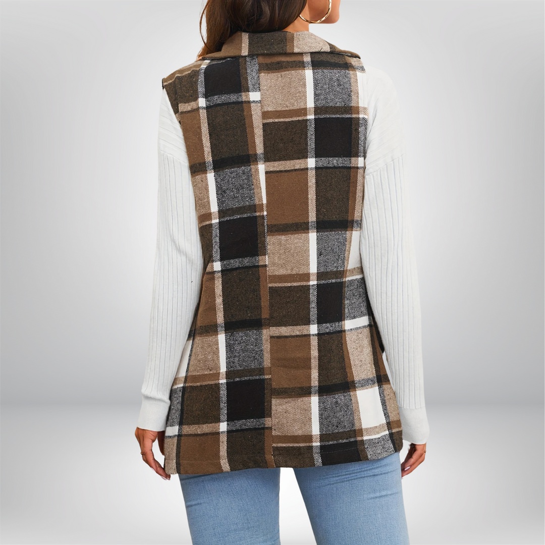 Amelia | Karierter Blazer aus weichem Wollmaterial