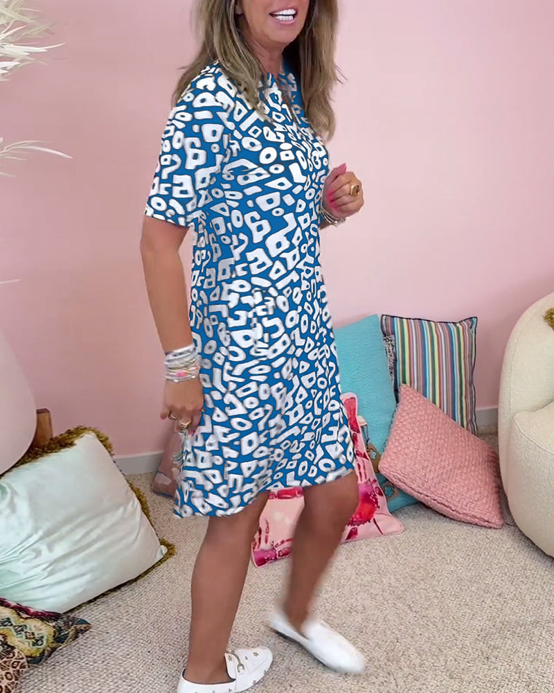 Sophia | Bedrucktes Kleid mit praktischen Taschen