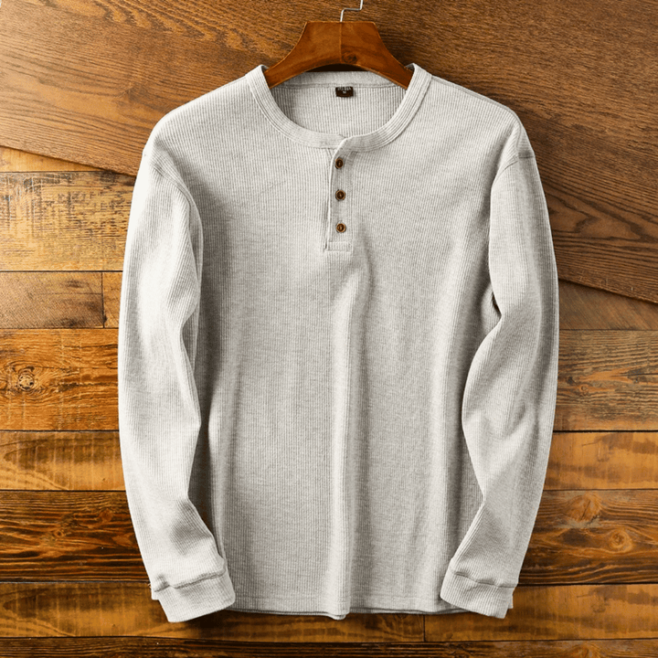 Simmons | Baumwoll-Henley mit Knopfleiste