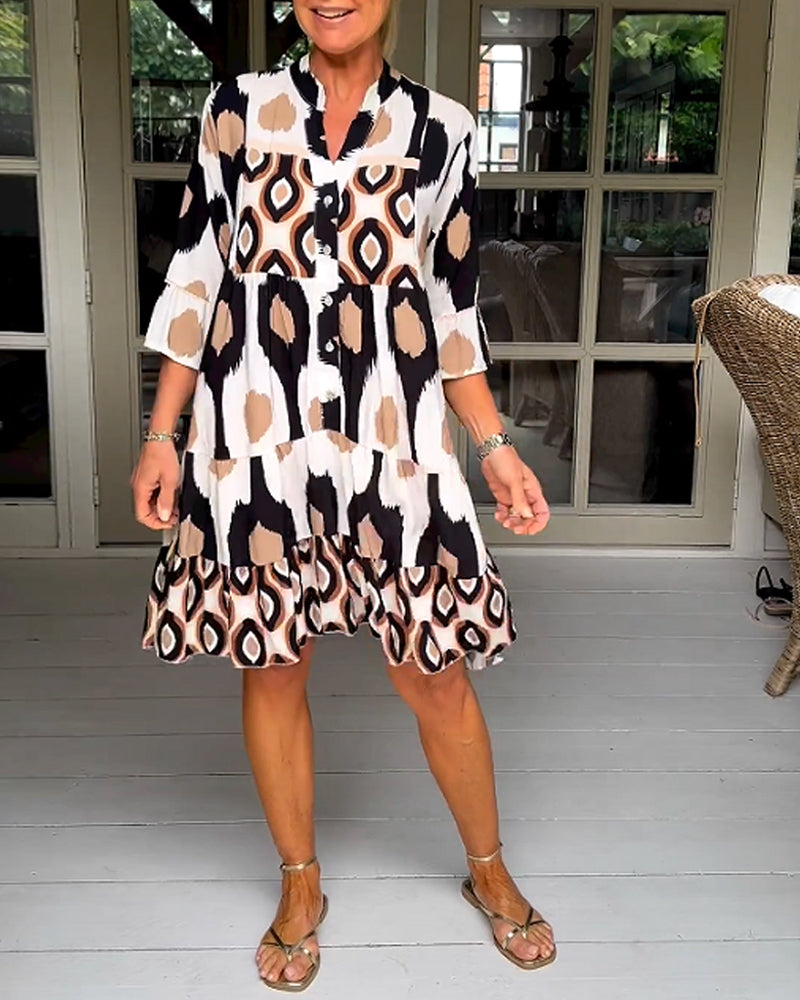 Karen | Bedrucktes Kleid mit floralen und modernen Mustern