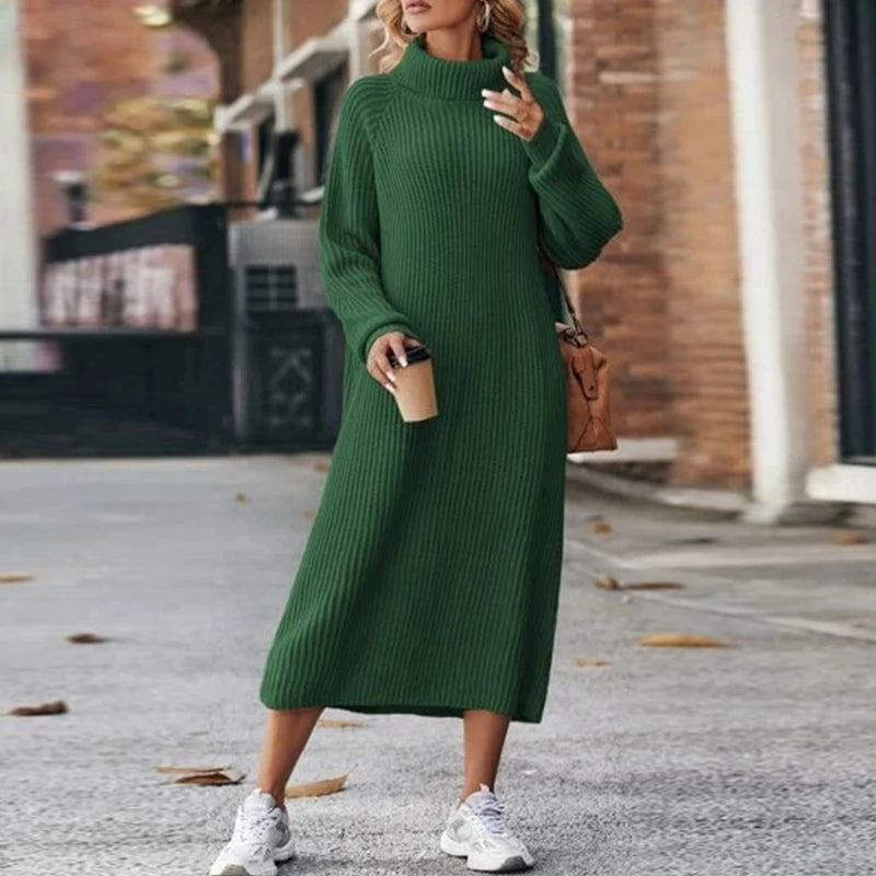 Dina | Langes Strickkleid Damen modern & stilvoll tragbar