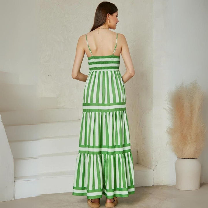 Emilia | Maxikleid mit Rüschen und Spaghetti-Trägern