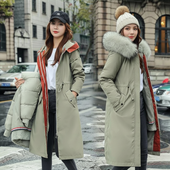 Isabelle | Damenjacke für Winter mit Kapuze und Pelz