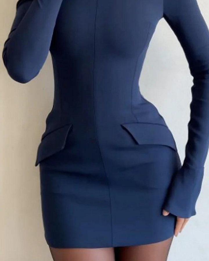 MONA | Kleid mit langen Ärmeln und Taillierung