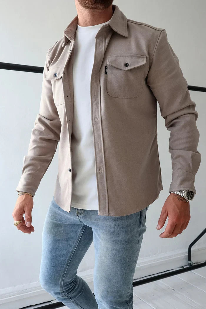 Hemdjacke mit Knopfleiste – Lässig & Chic