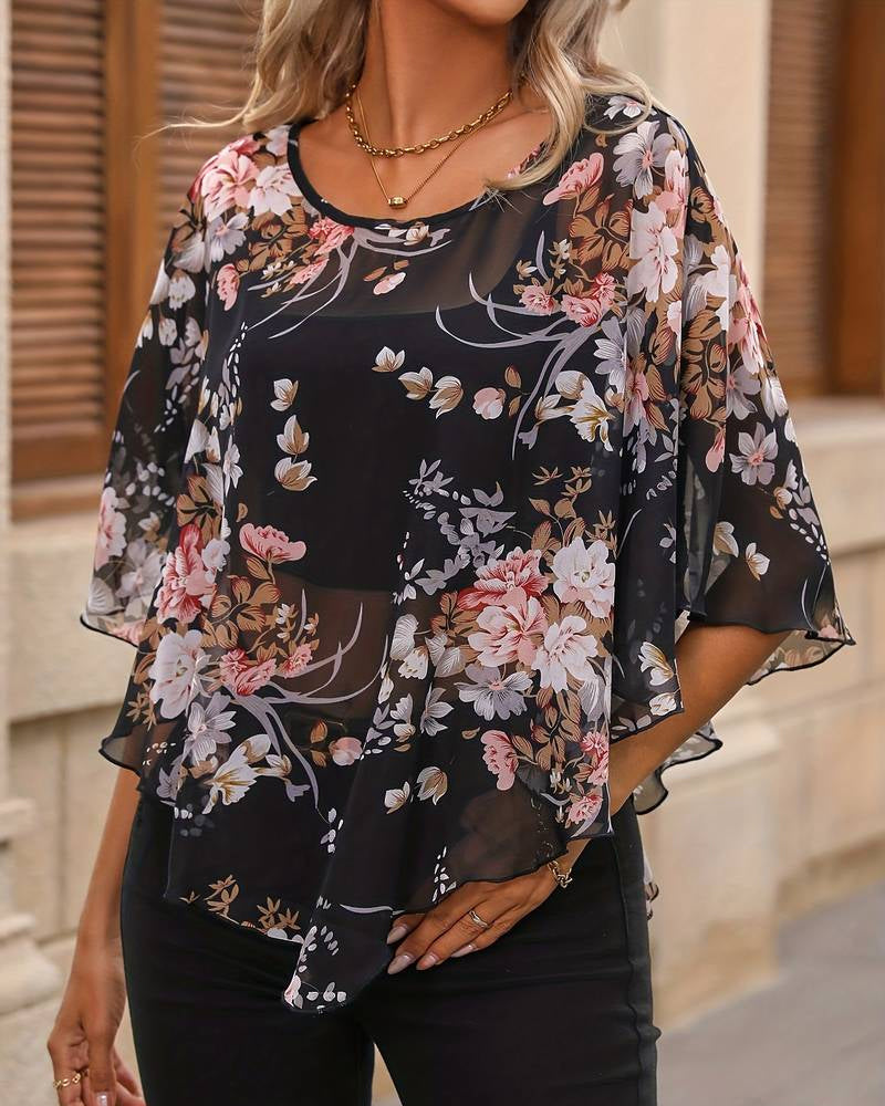 Carmen | Elegante Bluse mit Blumenmuster für feminine Frühlingsmode