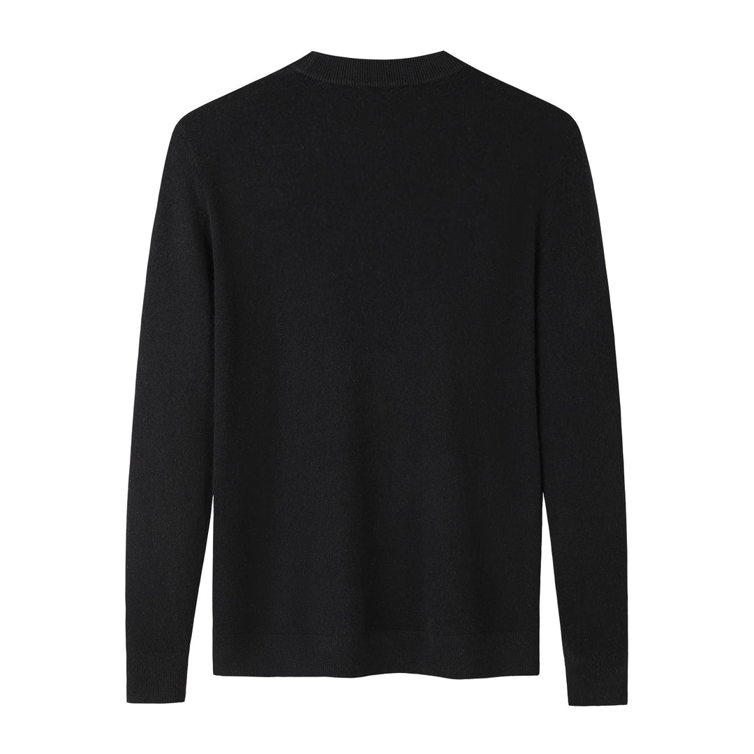 Jonas | Bequemer Pullover in tiefem Schwarz