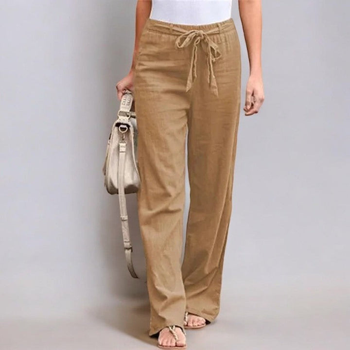 Astrid | Elastische Hose aus Leinen für Sommer