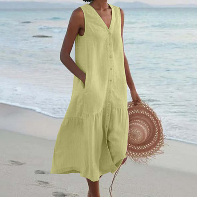 LYRA | Luftiges Sommerkleid mit V-Ausschnitt