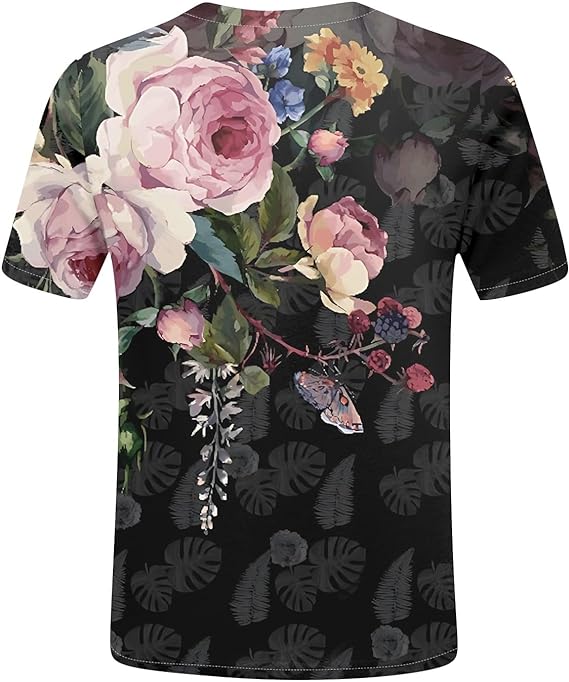 Anna Vintage-T-Shirt mit Blumendruck für retro-inspirierte Outfits